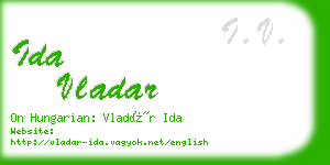 ida vladar business card